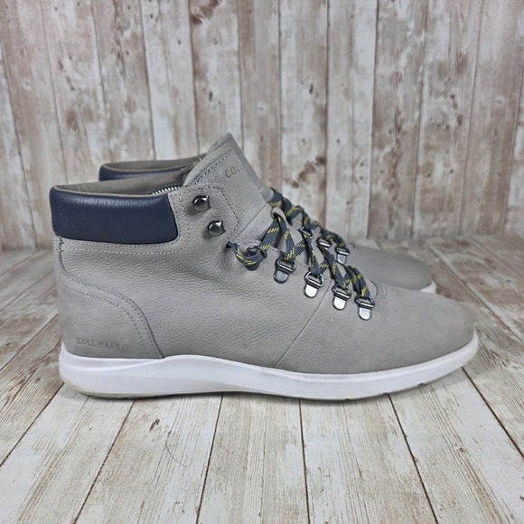 Cole Haan Other - Cole Haan‎ Leather Hiker Boots Gray Ankle Lace Up Casual Shoes Mens 10.5M
